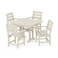 thumbnail image 1 of POLYWOOD Lakeside 5-Piece Farmhouse Trestle Arm Chair Dining Set in Sand, 1 of 1
