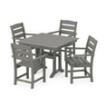 thumbnail image 1 of POLYWOOD Lakeside 5-Piece Farmhouse Trestle Arm Chair Dining Set in Slate Grey, 1 of 1
