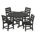 thumbnail image 1 of POLYWOOD Lakeside 5 Piece Round Dining Set with 48'' Table & 4 Arm Chairs Black, 1 of 1