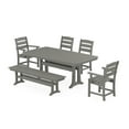 thumbnail image 1 of POLYWOOD Lakeside 6-Piece Dining Set with Trestle Legs in Slate Grey, 1 of 1
