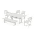 thumbnail image 1 of POLYWOOD Lakeside 6-Piece Dining Set with Trestle Legs in White, 1 of 1
