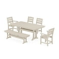 thumbnail image 1 of POLYWOOD Lakeside 6-Piece Farmhouse Dining Set With Trestle Legs in Sand, 1 of 1