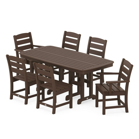 POLYWOOD Lakeside 7 Piece Mahogany Dining Set