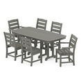 thumbnail image 1 of POLYWOOD Lakeside 7 Piece Transitional Outdoor Dining Table Set, Gray, 1 of 1