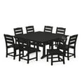 thumbnail image 1 of POLYWOOD 9-Piece Farmhouse Trestle Dining Set Black, 1 of 1