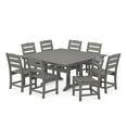 thumbnail image 1 of POLYWOOD Lakeside 9-Piece Farmhouse Trestle Dining Set in Slate Grey, 1 of 1