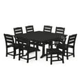 thumbnail image 1 of POLYWOOD Lakeside 9 Piece Nautical Trestle Dining Set in Black, 1 of 1