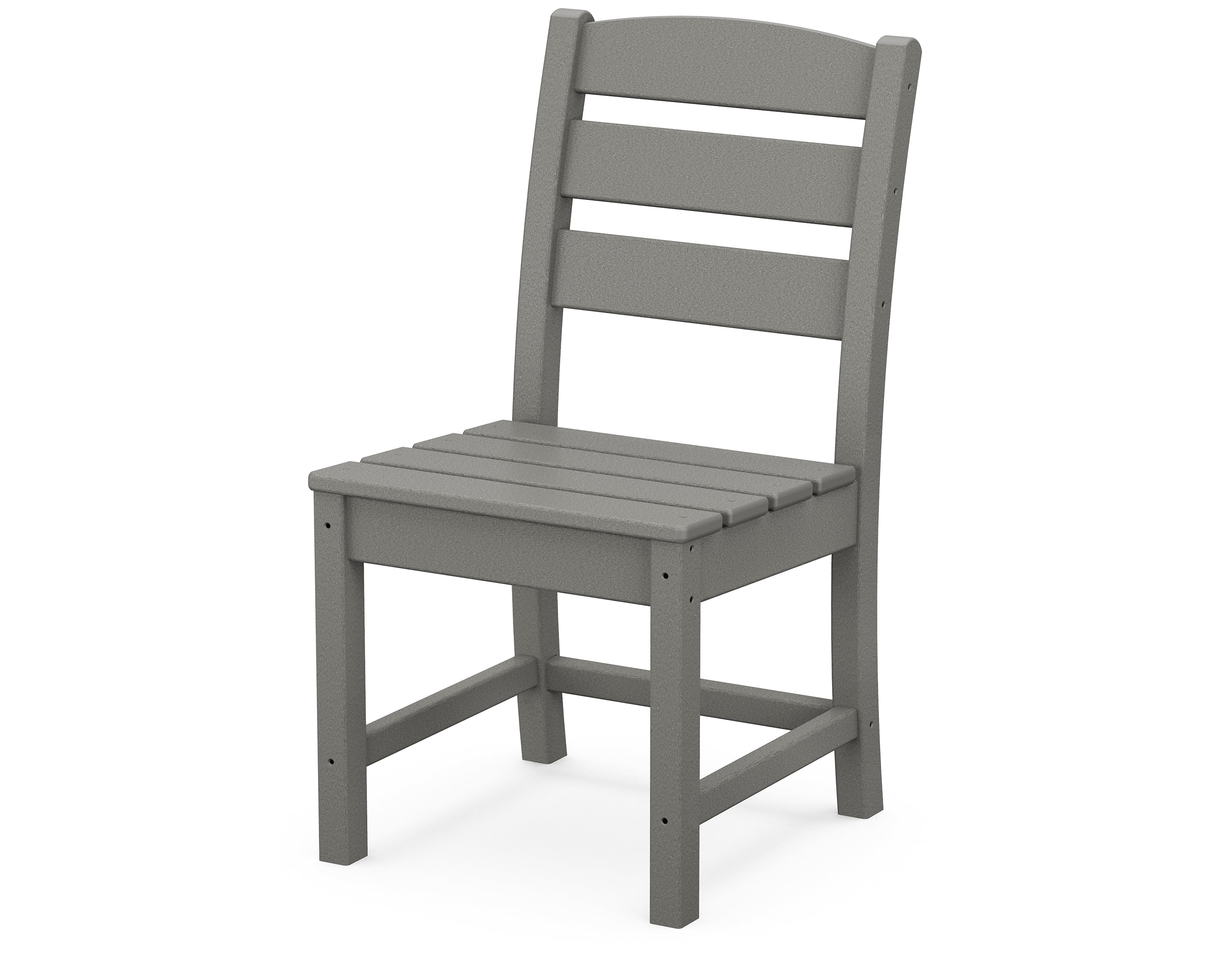 Slate Gray Armless Outdoor Dining Side Chair