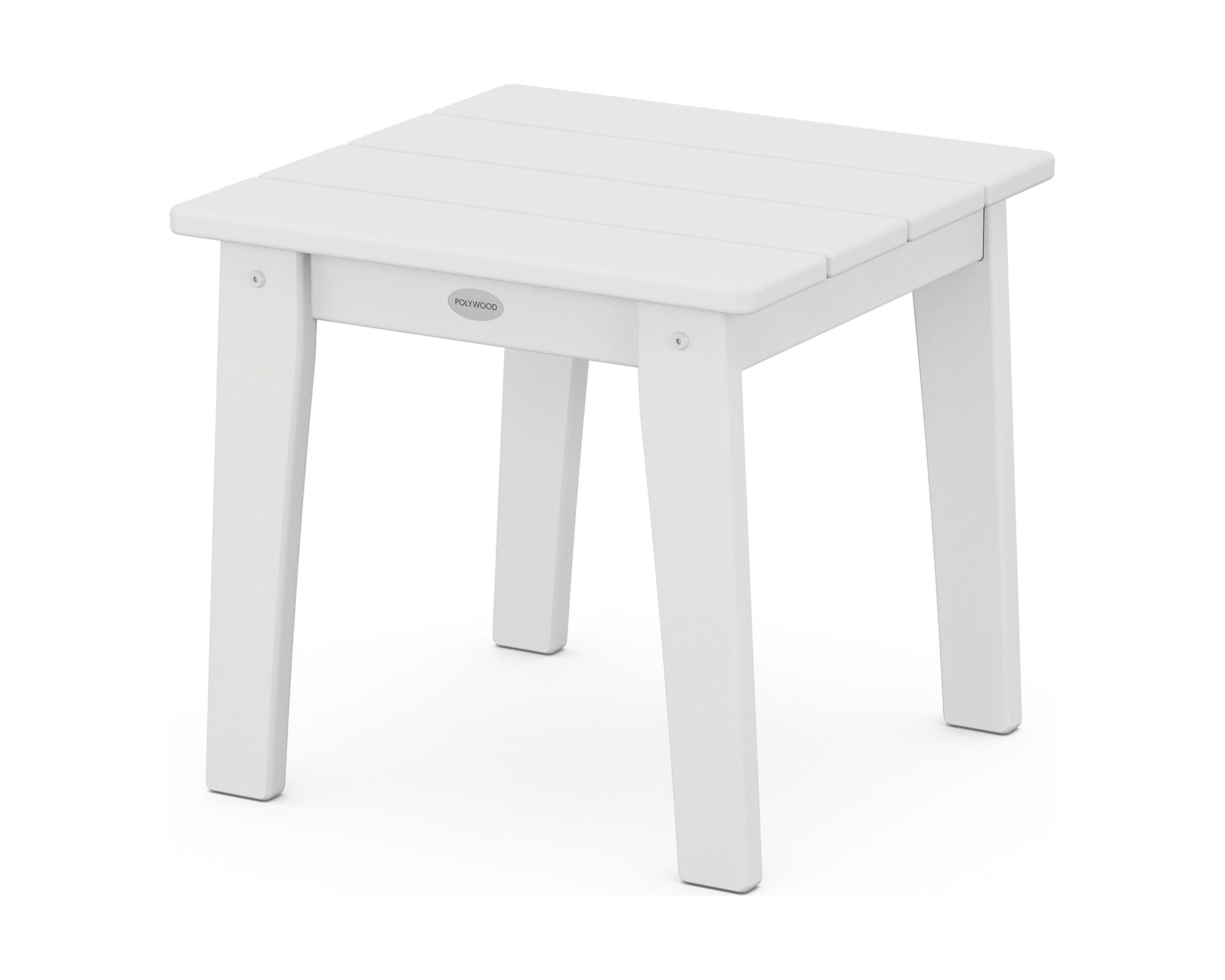 White Polywood Lakeside Outdoor End Table