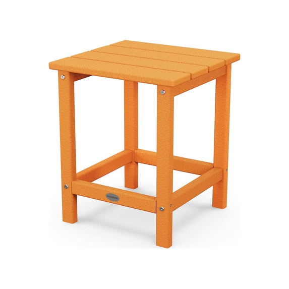 POLYWOOD Long Island 18" Side Table in Tangerine