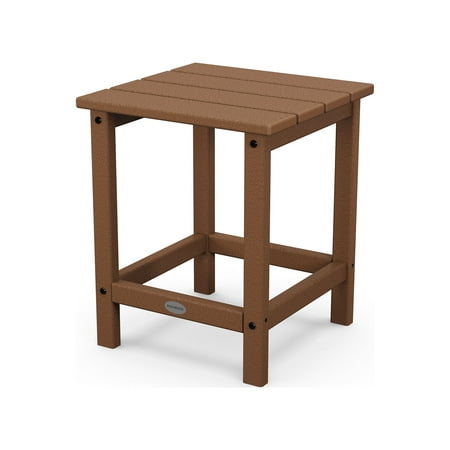 POLYWOOD Long Island 18" Side Table in Teak