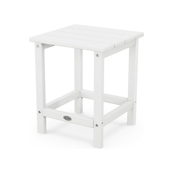 POLYWOOD Long Island 18" Side Table in White