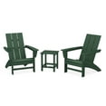 thumbnail image 1 of POLYWOOD Modern 3-Piece Adirondack Set with Long Island 18" Side Table in Green, 1 of 1