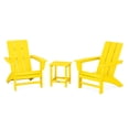 thumbnail image 1 of POLYWOOD Modern 3-Piece Adirondack Set with Long Island 18" Side Table in Lemon, 1 of 1