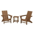 thumbnail image 1 of POLYWOOD Modern 3-Piece Adirondack Set with Long Island 18" Side Table in Teak, 1 of 1