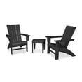 thumbnail image 1 of POLYWOOD Modern 3-Piece Curveback Adirondack Set in Black, 1 of 2