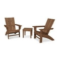 thumbnail image 1 of POLYWOOD Modern 3-Piece Curveback Outdoor Adirondack Set in Teak, 1 of 2
