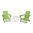 thumbnail image 1 of POLYWOOD Modern Adirondack 3-Piece Set in Lime / White, 1 of 2