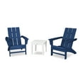 thumbnail image 1 of POLYWOOD Modern Adirondack 3-Piece Set in Navy / White, 1 of 1
