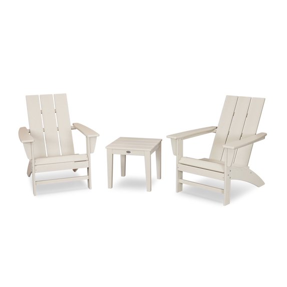 POLYWOOD Modern Adirondack 3-Piece Set in Sand