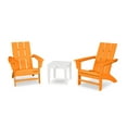 thumbnail image 1 of POLYWOOD Modern Adirondack 3-Piece Set in Tangerine / White, 1 of 2