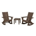 thumbnail image 1 of POLYWOOD Modern Curveback 3-Piece Adirondack Rocking Chair Set in Mahogany, 1 of 1
