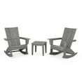 thumbnail image 1 of POLYWOOD Modern Curveback 3-Piece Adirondack Rocking Chair Set in Slate Grey, 1 of 1