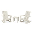 thumbnail image 1 of POLYWOOD Modern Curveback 3-Piece Outdoor Adirondack Rocking Chair Set in Sand, 1 of 1