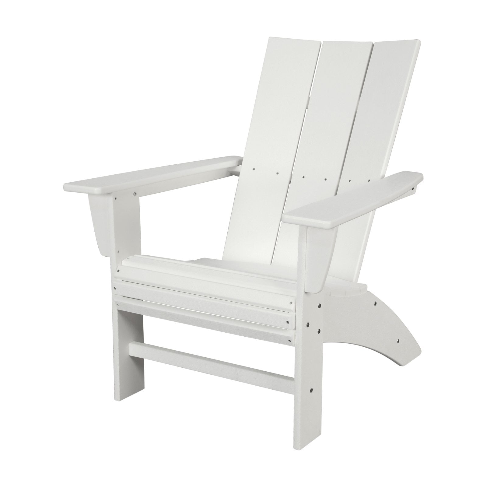 White Modern Curveback Adirondack Outdoor Chair