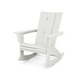 thumbnail image 1 of POLYWOOD Modern Curveback Adirondack Rocking Chair in White, 1 of 1