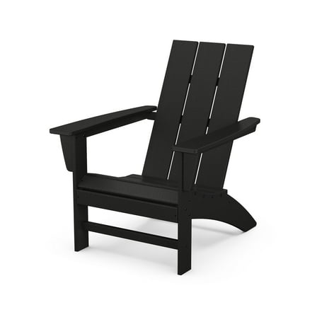 POLYWOOD Modern Outdoor Adirondack Chair in Black