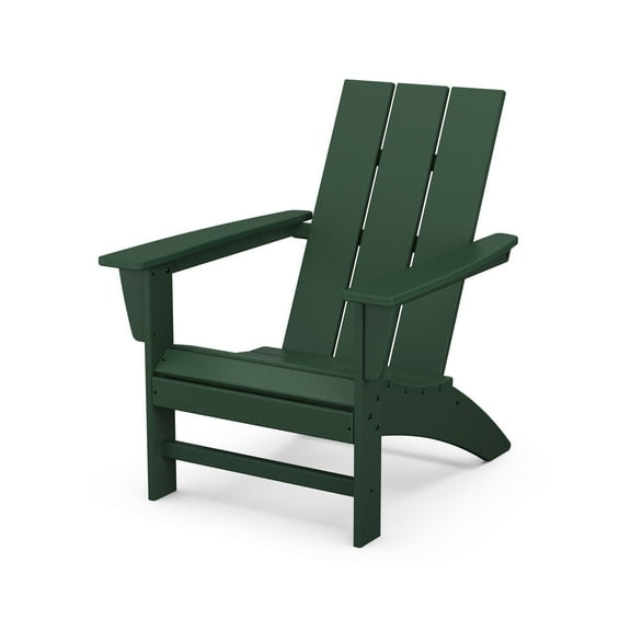 POLYWOOD Modern Outdoor Adirondack Chair in Green