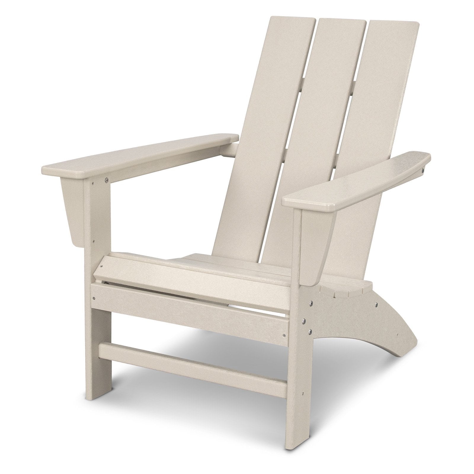Sand Polyethylene Modern Outdoor Adirondack Chair with Arms