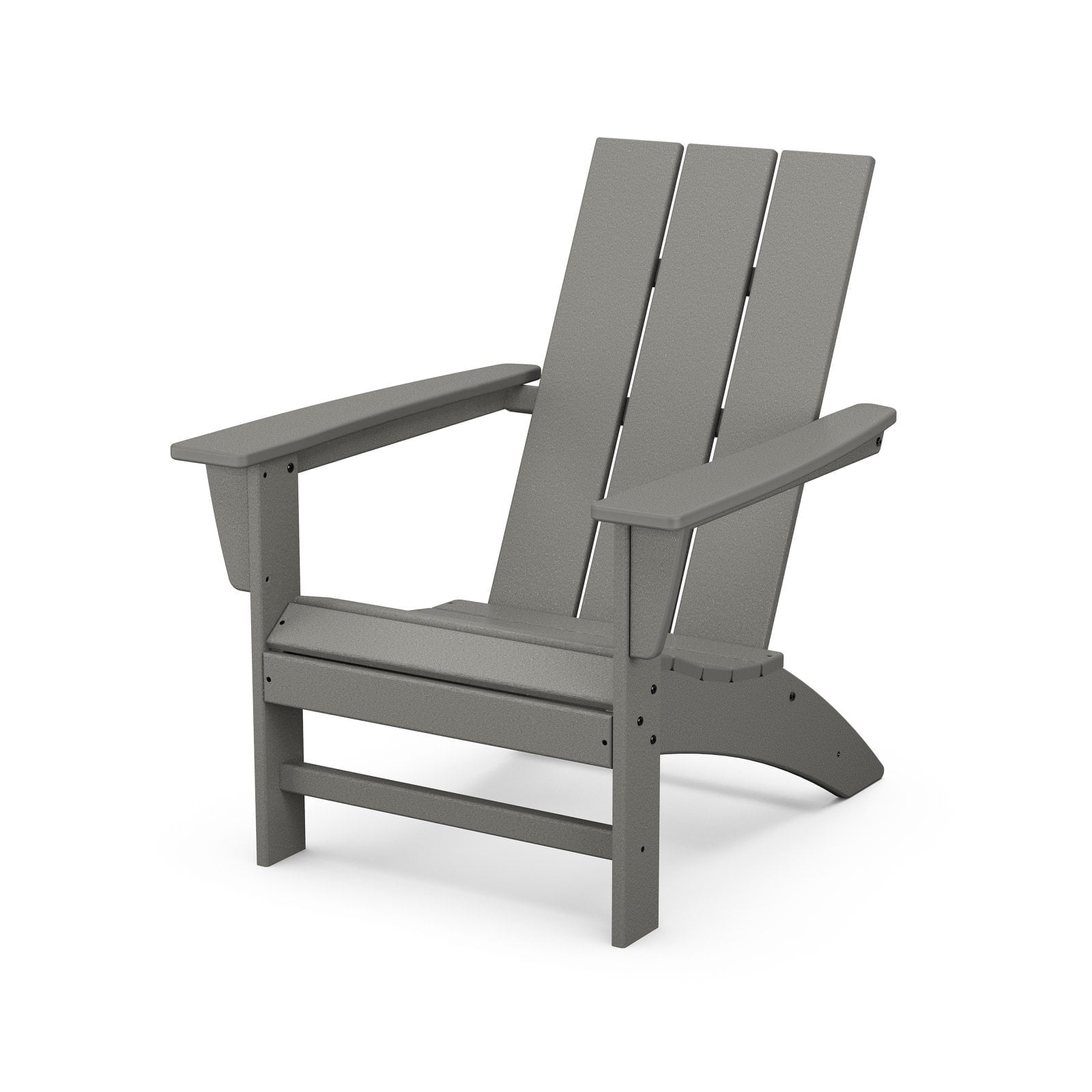 POLYWOOD Modern Outdoor Adirondack Chair in Slate Grey
