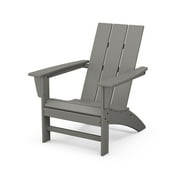 POLYWOOD Modern Outdoor Adirondack Chair in Slate Grey
