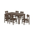 thumbnail image 1 of POLYWOOD® Modern Studio Plaza Chair 7-Piece Parsons Table Dining Set in Mahogany, 1 of 1