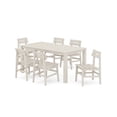 thumbnail image 1 of POLYWOOD® Modern Studio Plaza Chair 7-Piece Parsons Table Dining Set in Sand, 1 of 1