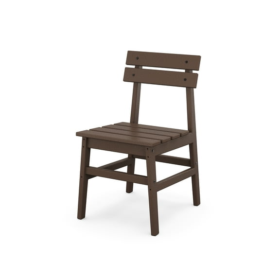 POLYWOOD Modern Studio Plaza Chair (Single) in Mahogany