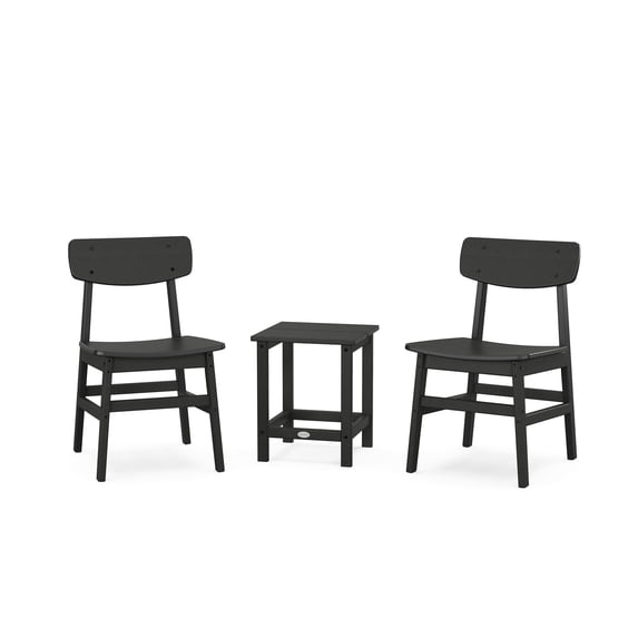 POLYWOOD® Modern Studio Urban Chair 3-Piece Seating Set in Black