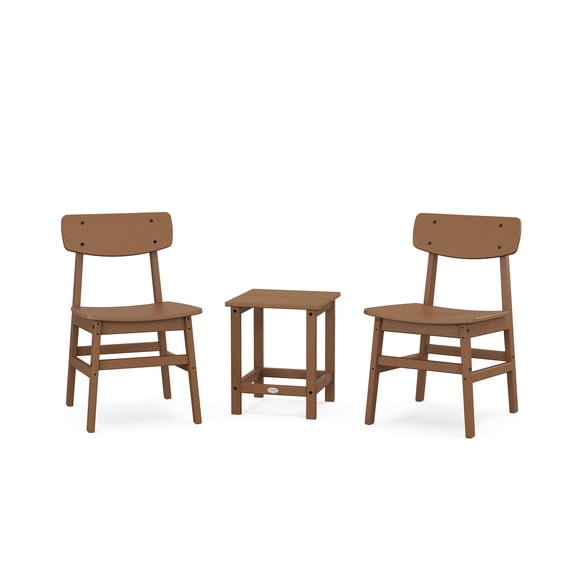 POLYWOOD® Modern Studio Urban Chair 3-Piece Seating Set in Teak