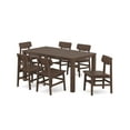 thumbnail image 1 of POLYWOOD® Modern Studio Urban Chair 7-Piece Parsons Table Dining Set in Mahogany, 1 of 1
