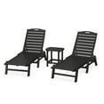 thumbnail image 1 of POLYWOOD 3 Piece Plastic Outdoor Patio Bar Set, Black, 1 of 1