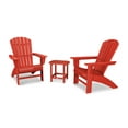 thumbnail image 1 of POLYWOOD Nautical 3-Piece Curveback Adirondack Set in Sunset Red, 1 of 2
