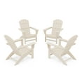 thumbnail image 1 of POLYWOOD Nautical 4-Piece Outdoor Adirondack Conversation Set in Sand, 1 of 1