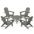 thumbnail image 1 of POLYWOOD Nautical 5-Piece Outdoor Adirondack Chair Conversation Set in Slate Grey, 1 of 1