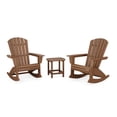 thumbnail image 1 of POLYWOOD Nautical Curveback 3-Piece Adirondack Rocking Chair Set in Teak, 1 of 1