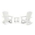 thumbnail image 1 of POLYWOOD Nautical Curveback 3-Piece Adirondack Rocking Chair Set in White, 1 of 1