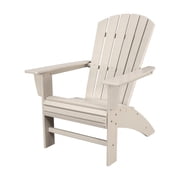 POLYWOOD Nautical Curveback Outdoor Adirondack Chair in Sand
