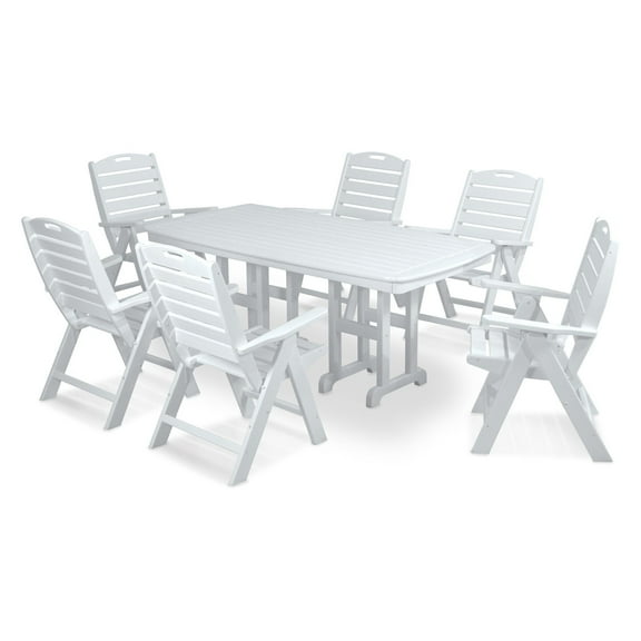 POLYWOOD Nautical Dining Set - Seats 6