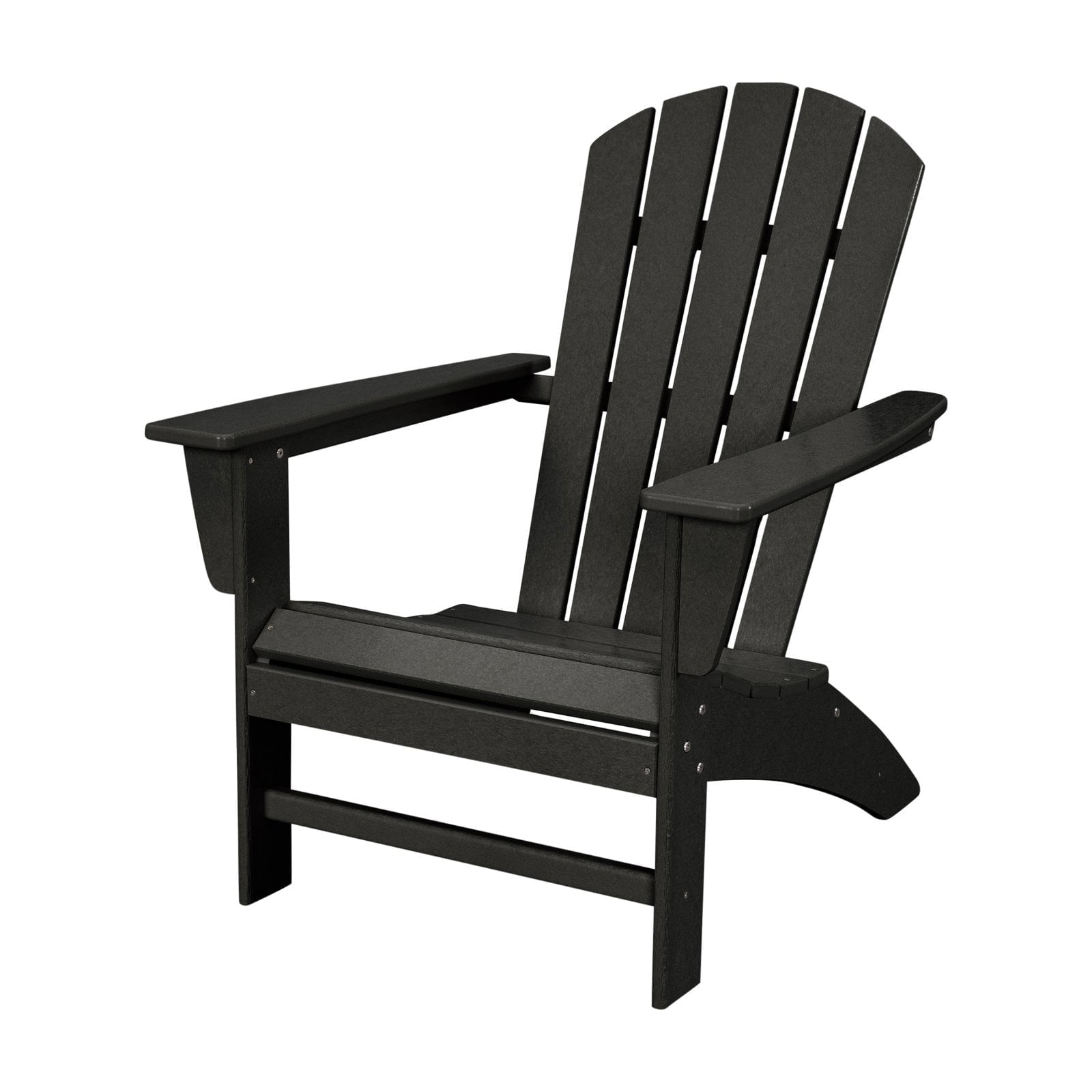 Black Polywood Nautical Adirondack Chair with Arms